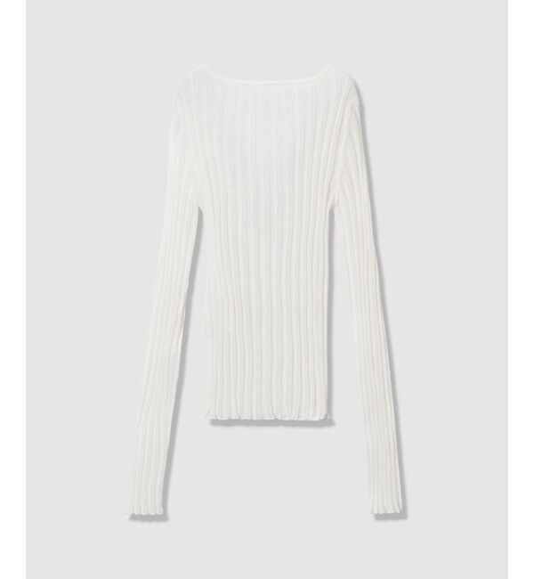 allureville「シアーリブプルオーバー」|ニット・セーター|