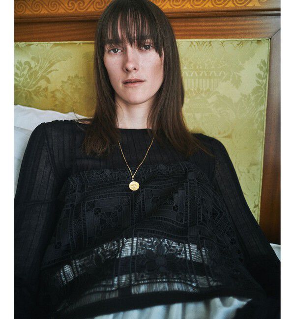 allureville「シアーリブプルオーバー」|ニット・セーター|ブラック