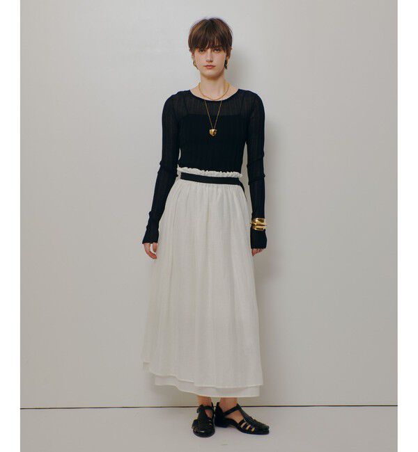 allureville「シアーリブプルオーバー」|ニット・セーター|