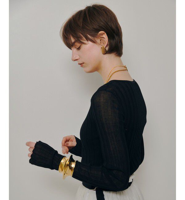 allureville「シアーリブプルオーバー」|ニット・セーター|