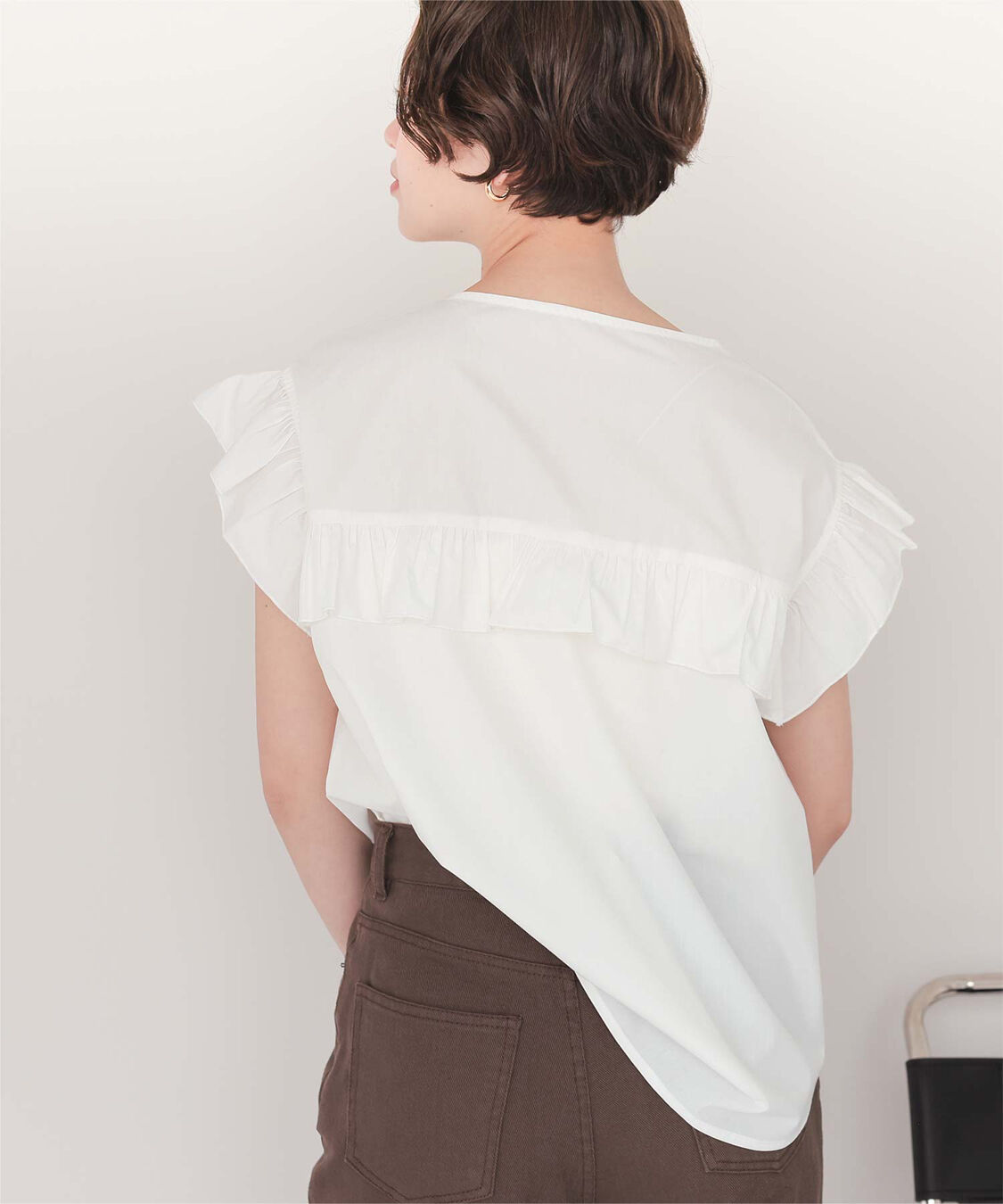 titivate「フレンチスリーブフリルブラウス」|シャツ・ブラウス|