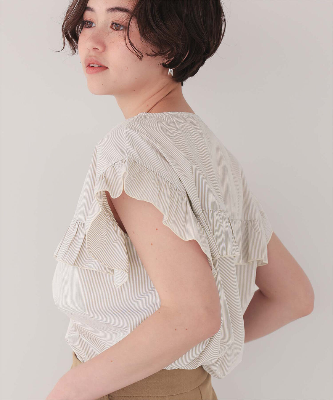 titivate「フレンチスリーブフリルブラウス」|シャツ・ブラウス|