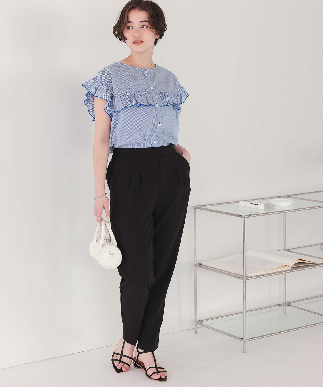 titivate「フレンチスリーブフリルブラウス」|シャツ・ブラウス|