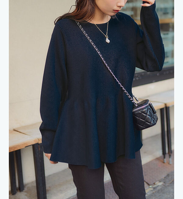 titivate「バックパールデザインニットトップス」|ニット・セーター|