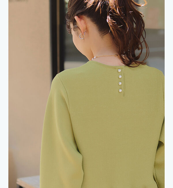 titivate「バックパールデザインニットトップス」|ニット・セーター|