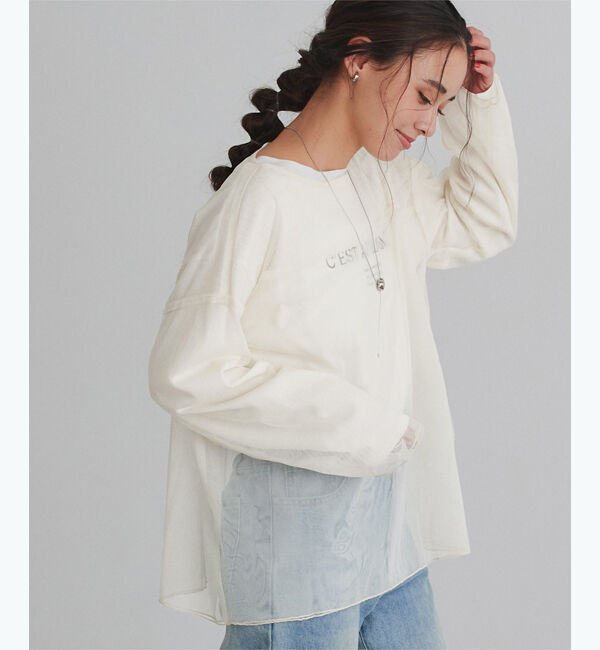 titivate「ベーシックチュールトップス」|Tシャツ・カットソー|アイボリー