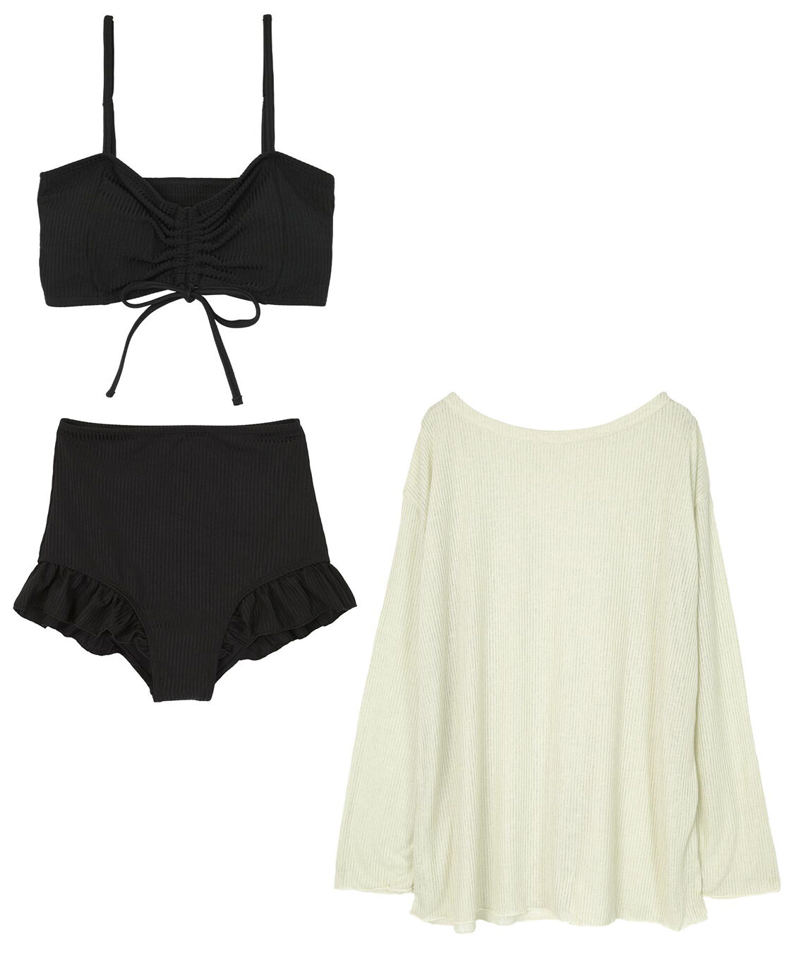 SEA DRESS「シアートップス付ビキニ/セット水着」|ビキニ|