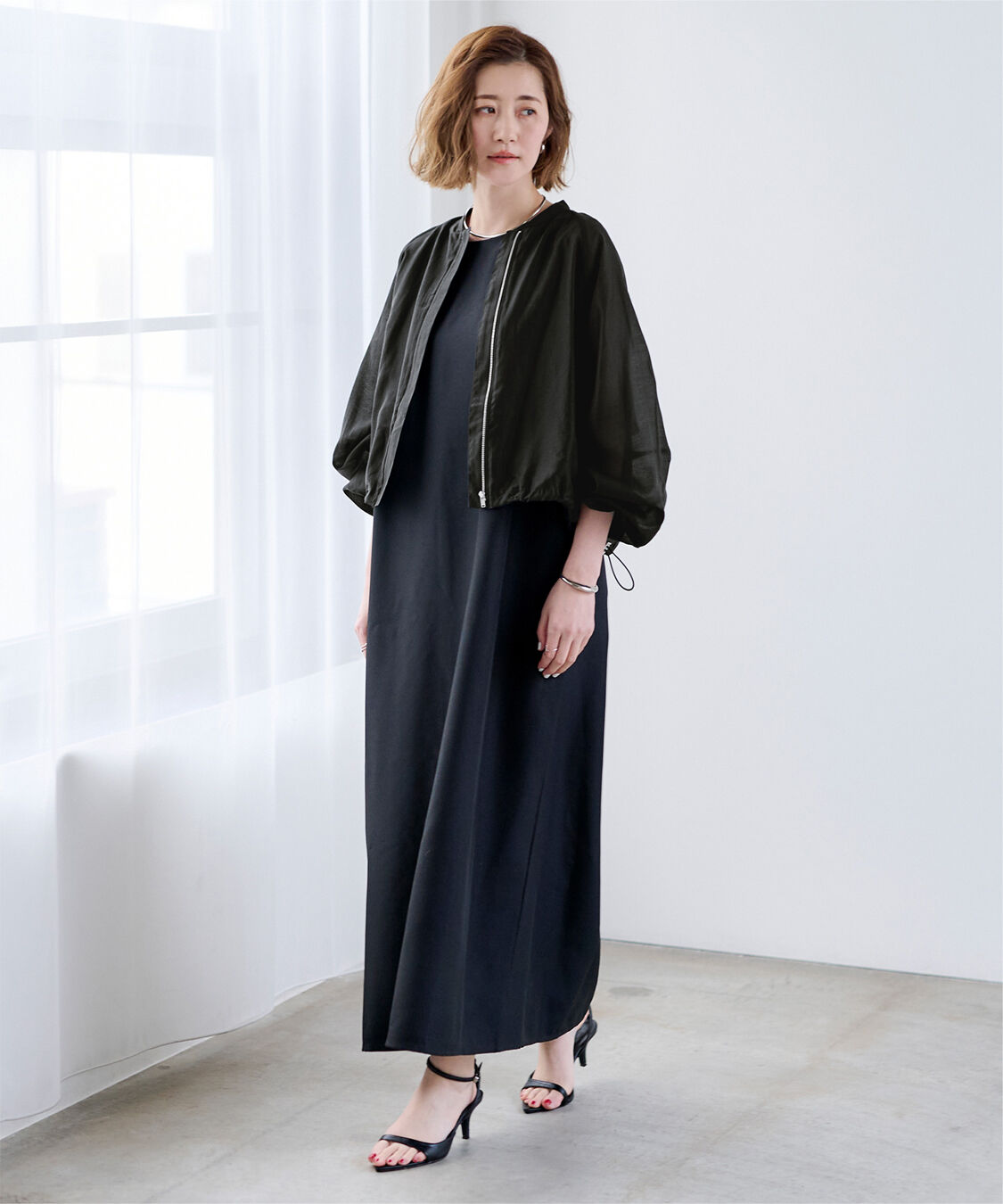 ur's「ドローストリングシアーブルゾン」|ブルゾン・スタジャン|