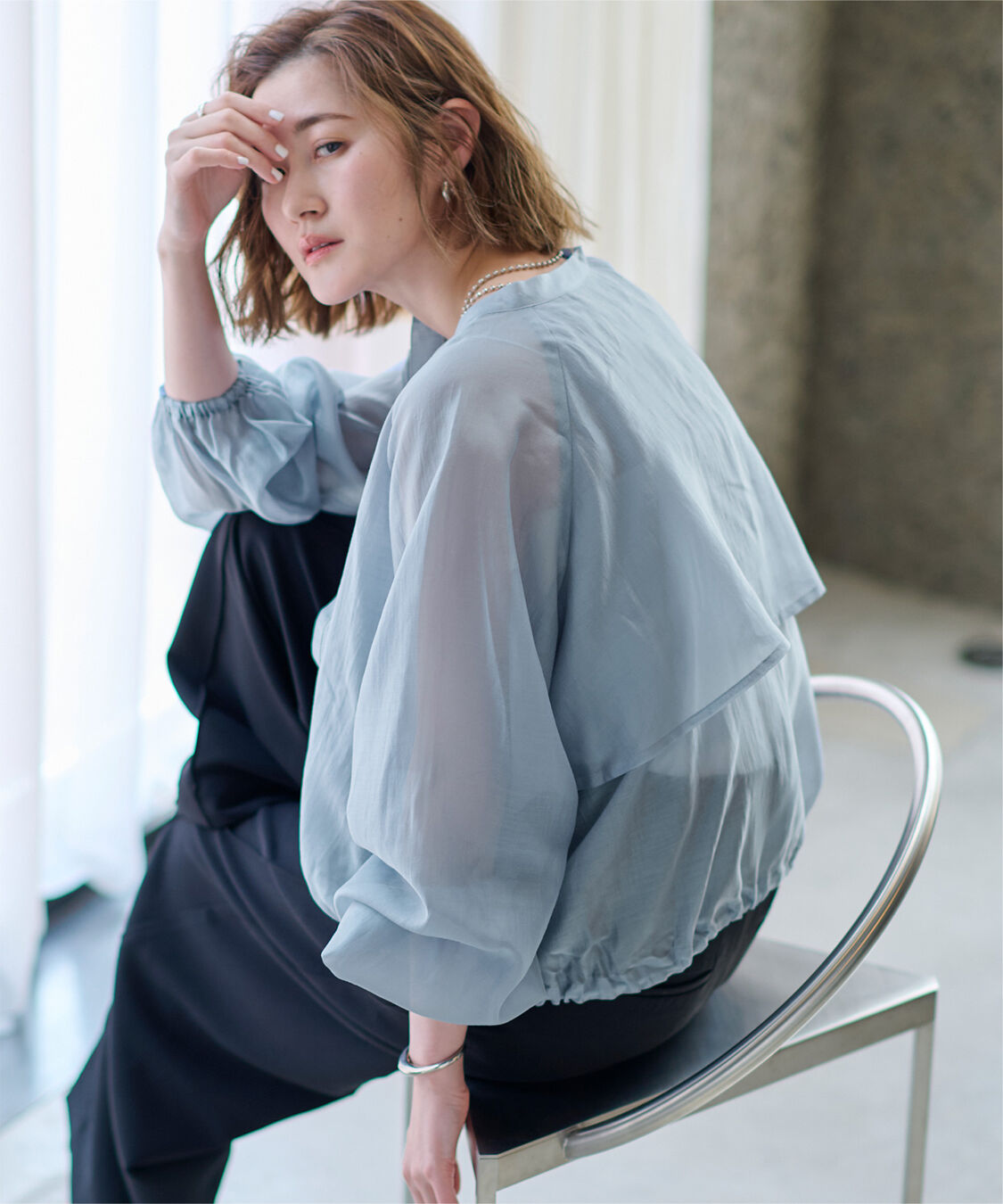 ur's「ドローストリングシアーブルゾン」|ブルゾン・スタジャン|