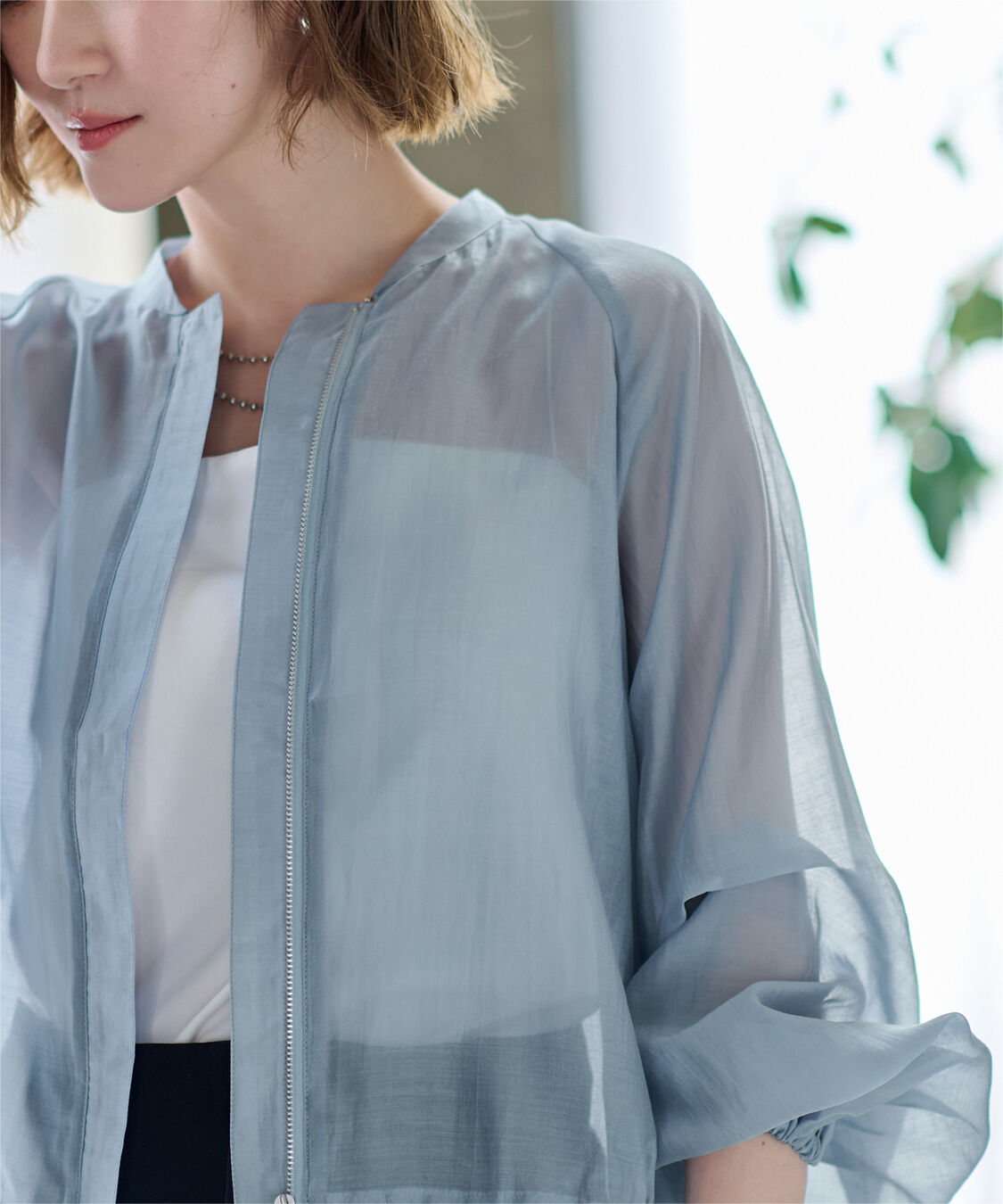 ur's「ドローストリングシアーブルゾン」|ブルゾン・スタジャン|