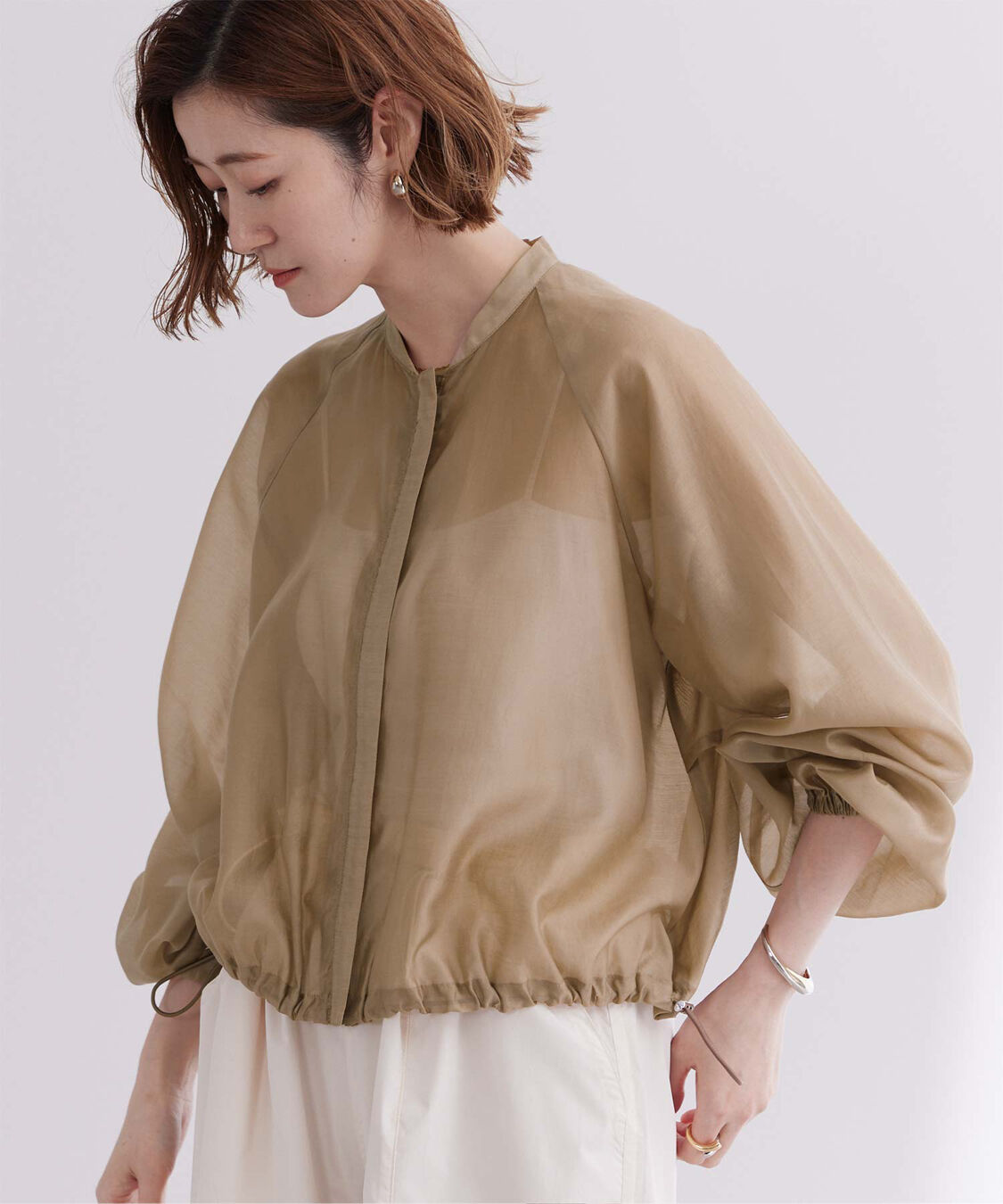 ur's「ドローストリングシアーブルゾン」|ブルゾン・スタジャン|