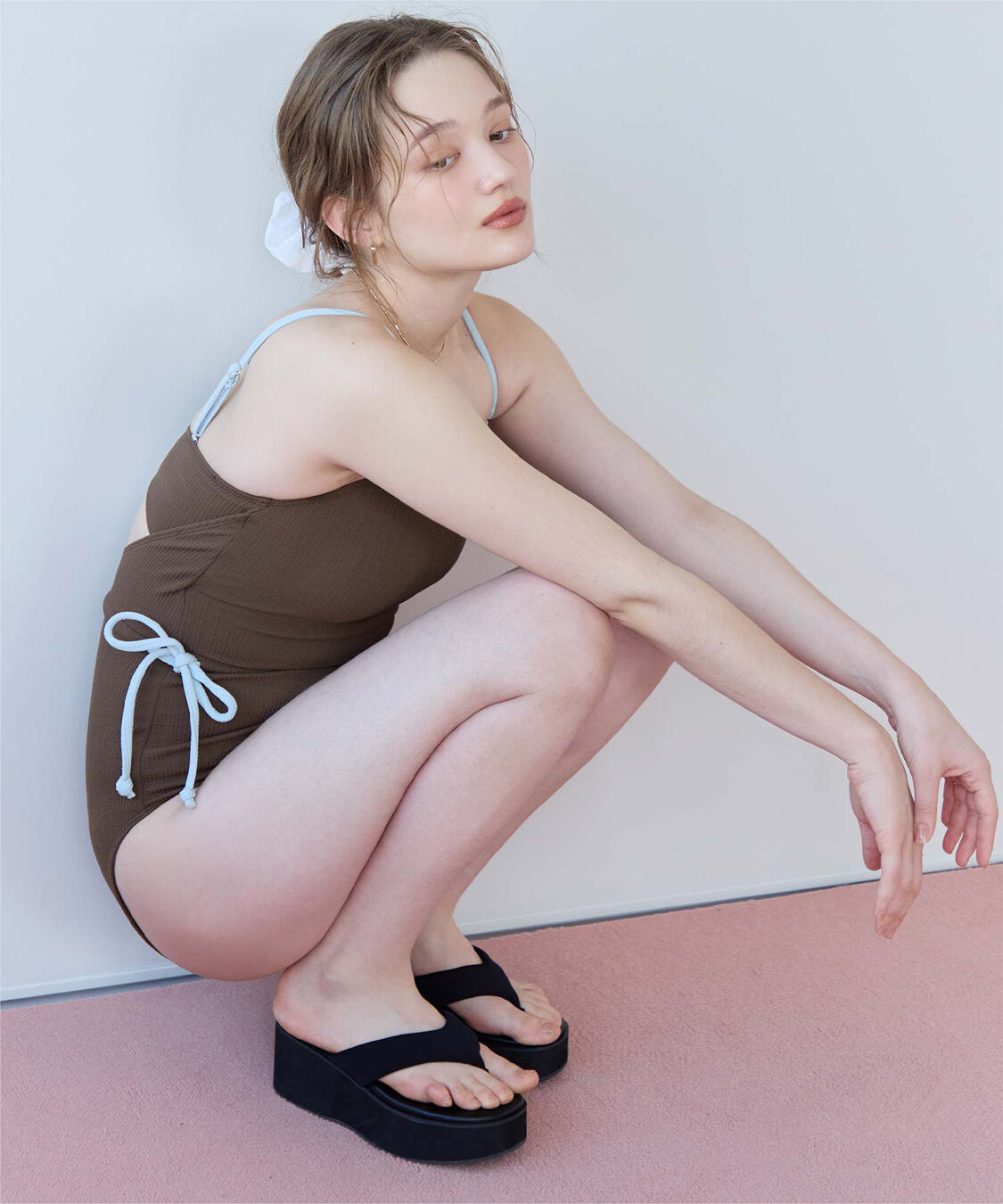 SEA DRESS「バイカラードロストワンピース/水着」|コンビネゾン|