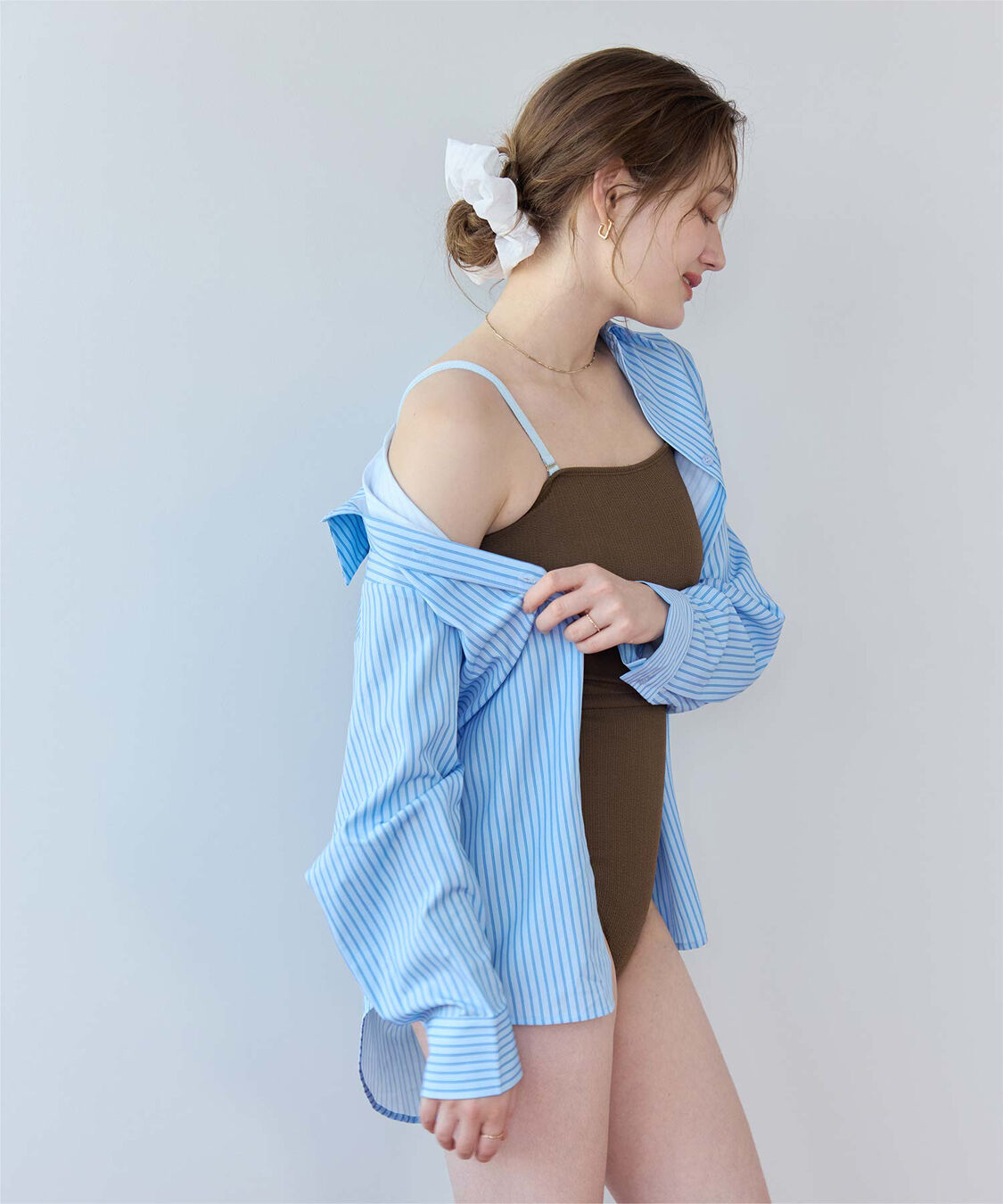 SEA DRESS「バイカラードロストワンピース/水着」|コンビネゾン|