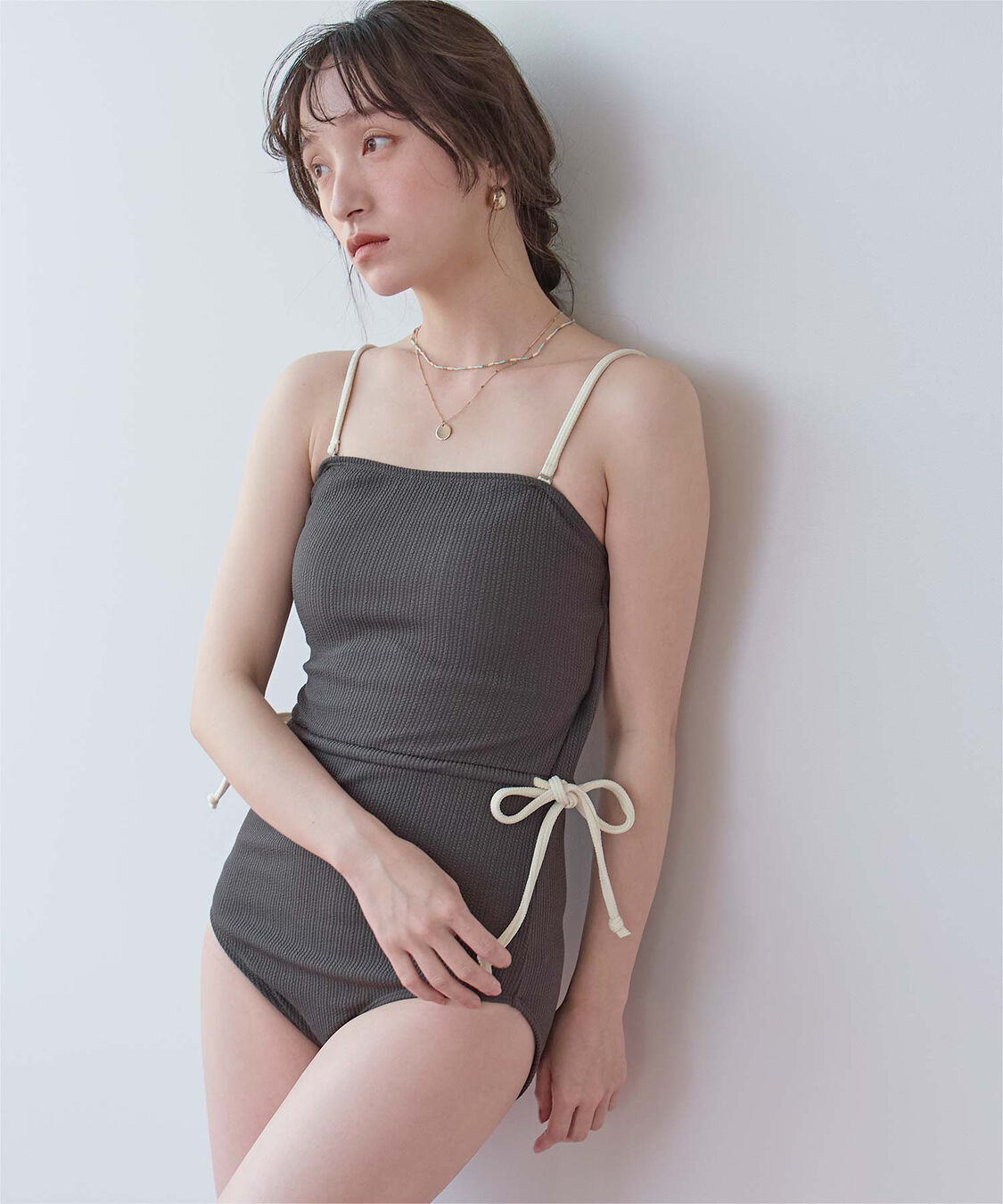 SEA DRESS「バイカラードロストワンピース/水着」|コンビネゾン|