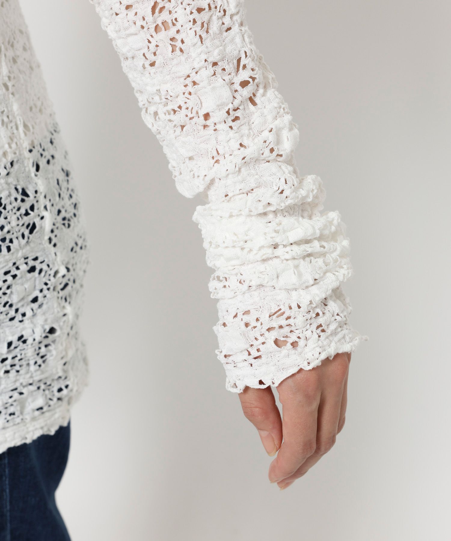 BABYLONE「ストレッチレースプルオーバー」|Tシャツ・カットソー|