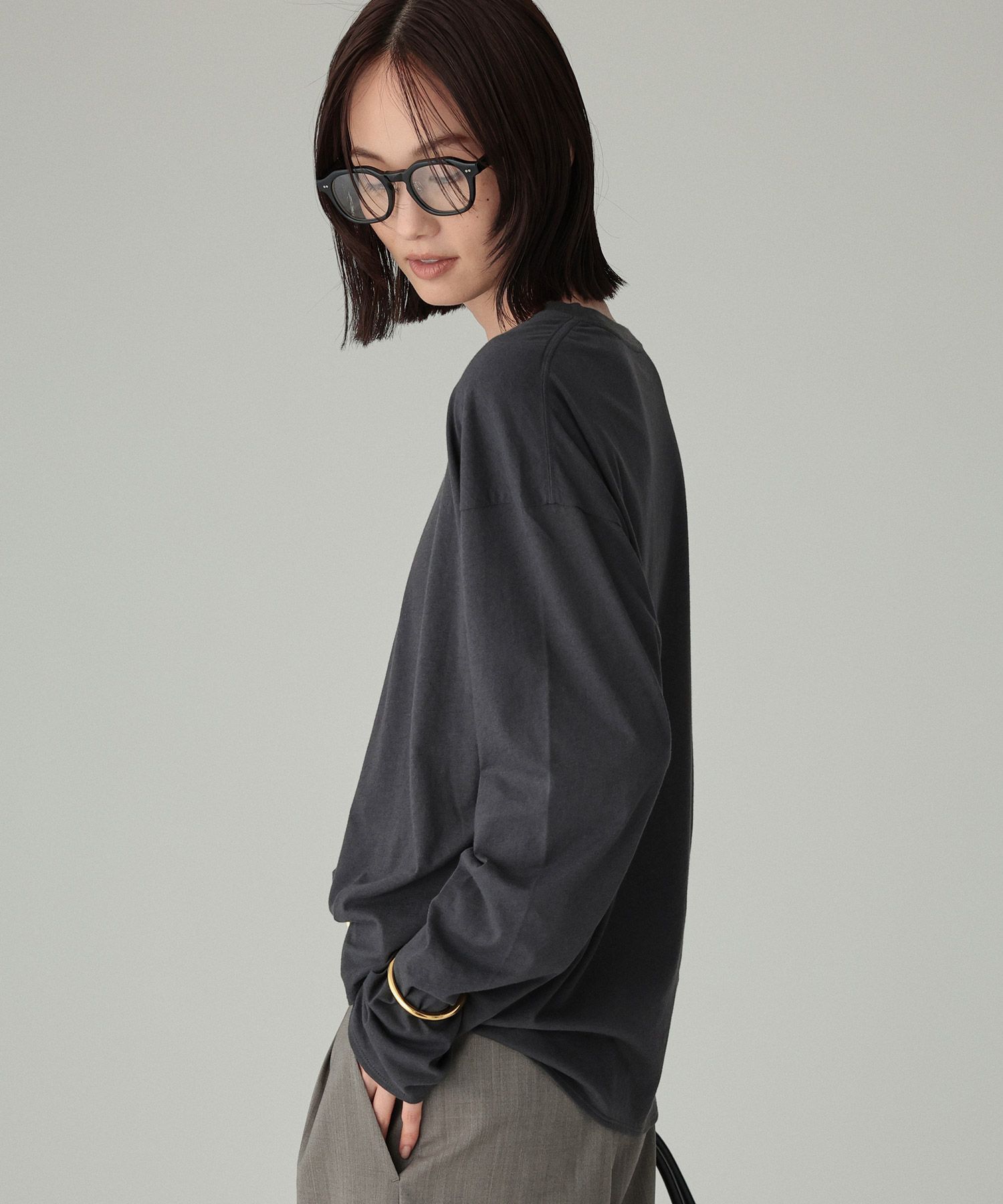 BABYLONE「コットンカシミヤ天竺ロンT」|Tシャツ・カットソー|