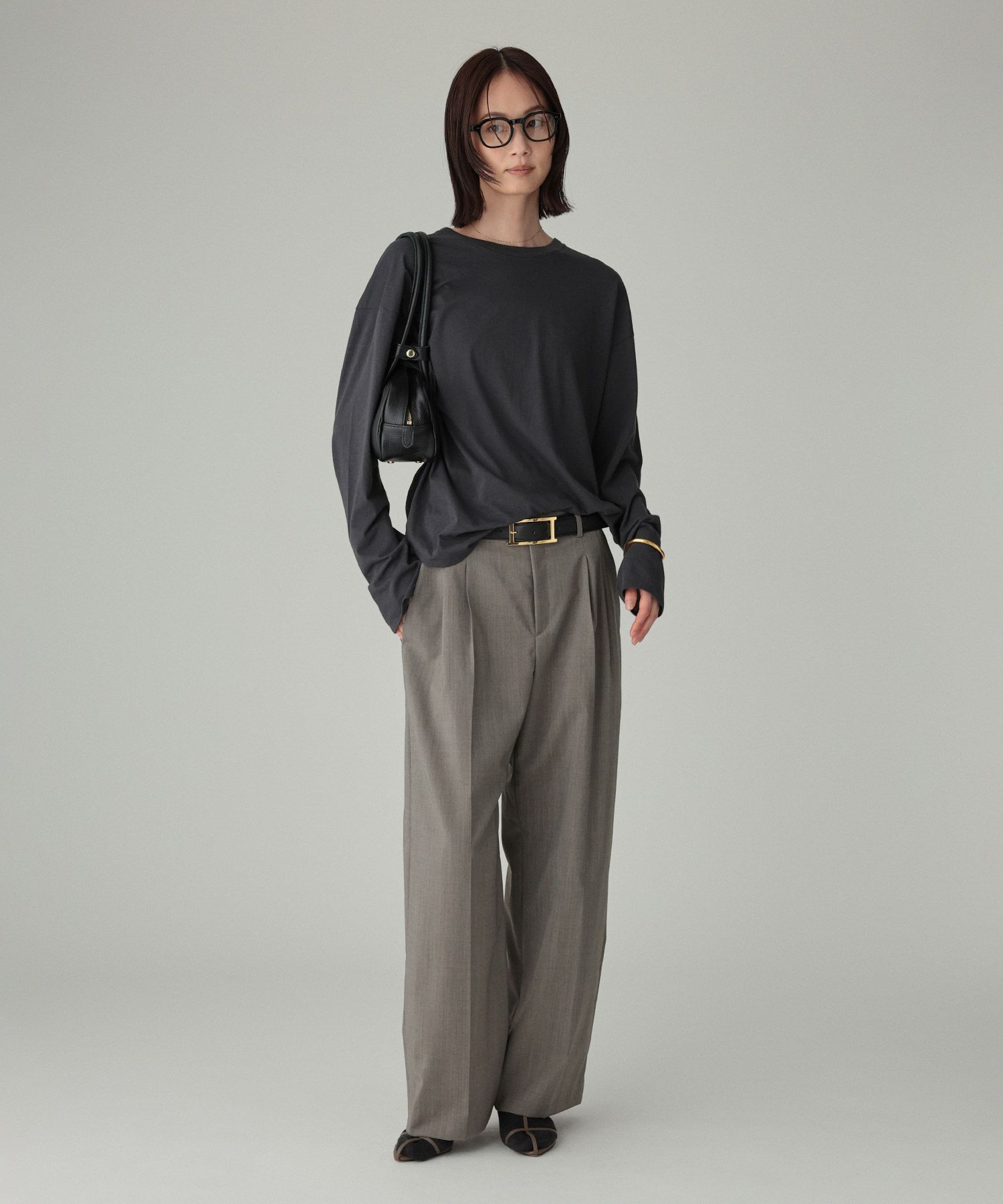 BABYLONE「コットンカシミヤ天竺ロンT」|Tシャツ・カットソー|