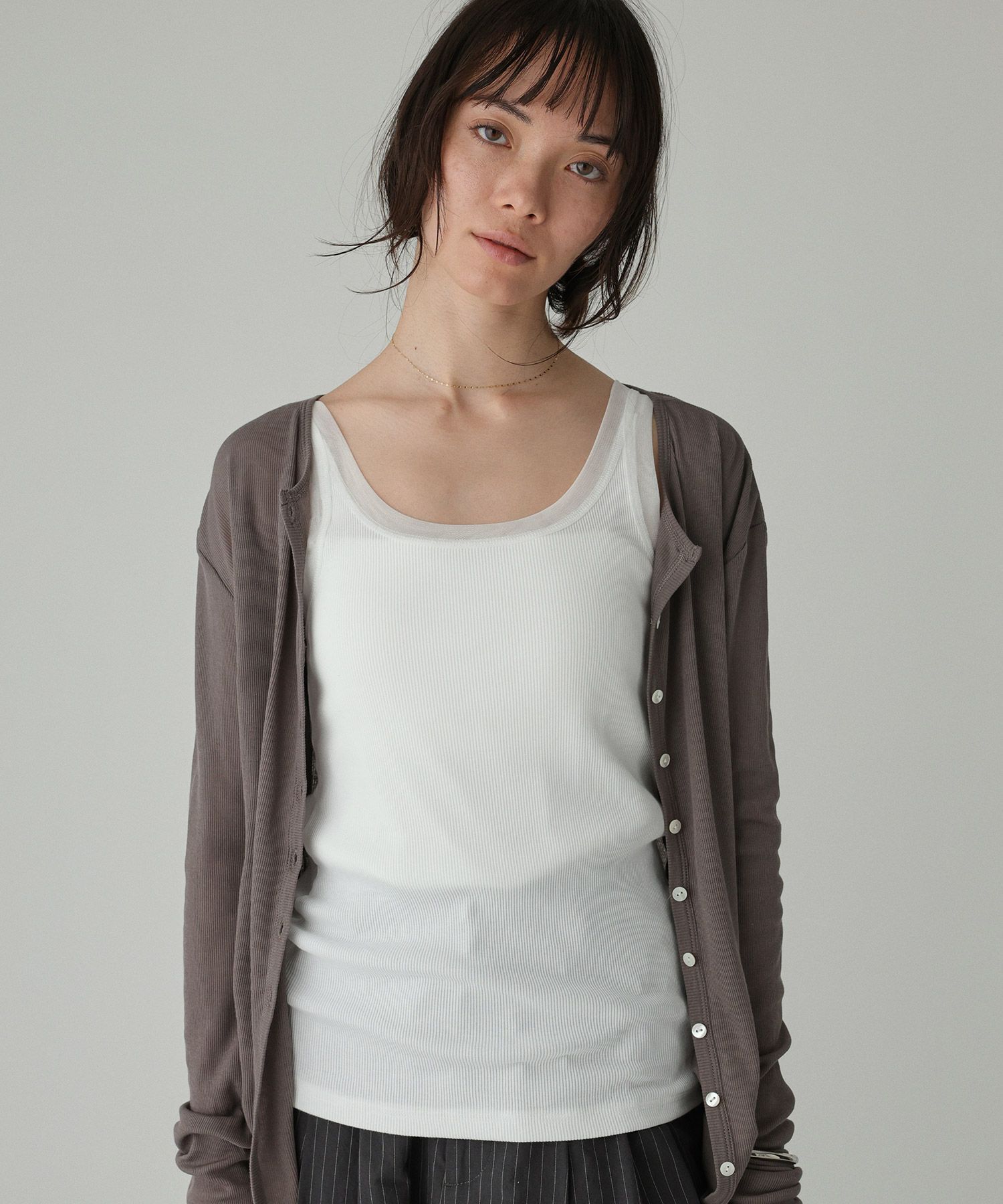 BABYLONE「チュールリブタンクトップ」|タンクトップ|