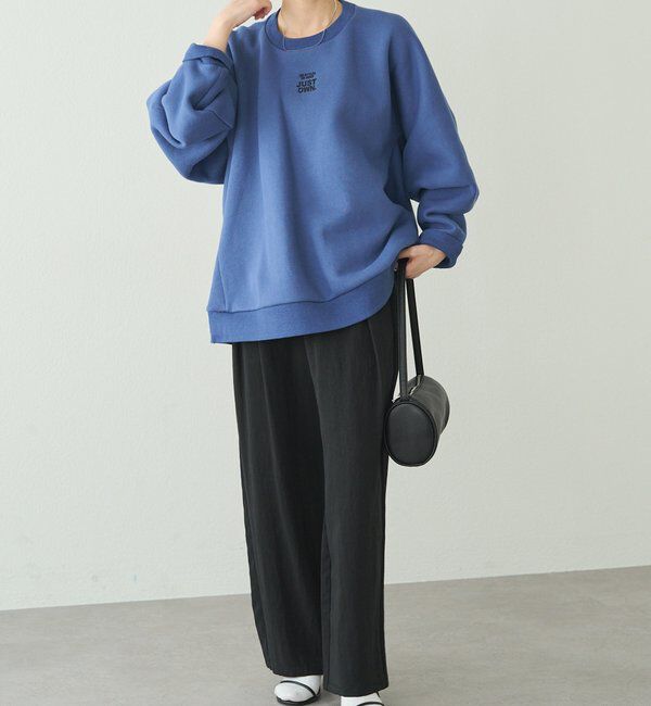  「裏ボアロゴ刺繍スウェット」|プルオーバー|