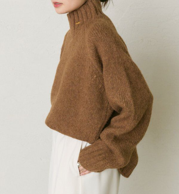  「アルパカ混ハイネックニットプルオーバー」|キャミソール|