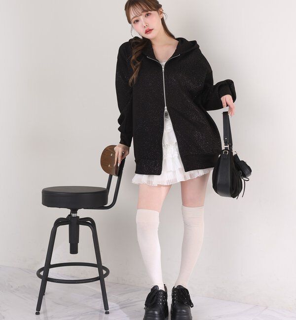  「ビジュー付きトリプルソールスニーカー／ブラック」|その他|