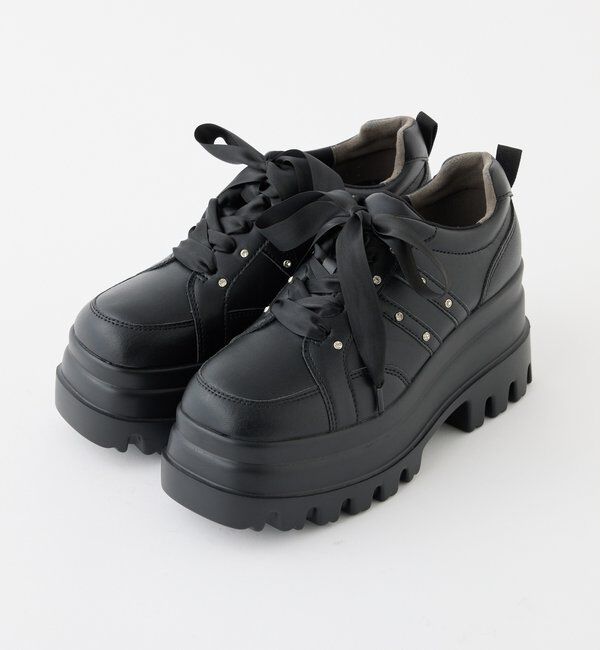  「ビジュー付きトリプルソールスニーカー／ブラック」|その他|