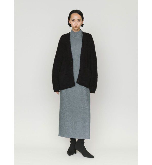 MIDIUMISOLID「MIDIUMISOLID フェザーヤーンロングカーディガン」|カーディガン|