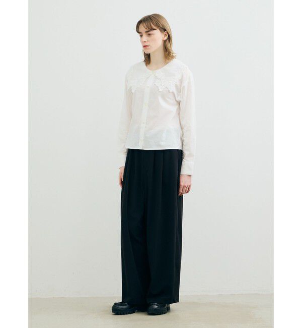 MARMARMAR「MARMARMAR レースカラーロングスリーブシャツ」|シャツ・ブラウス|