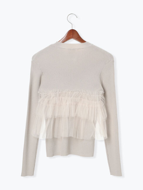 Te chichi「チュールフリルリブニット」|ニット・セーター|
