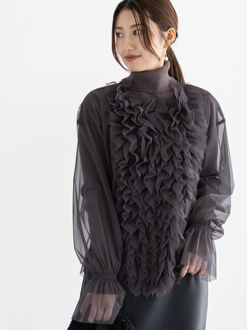 Te chichi「チュールレイヤードフリルブラウス」|シャツ・ブラウス|