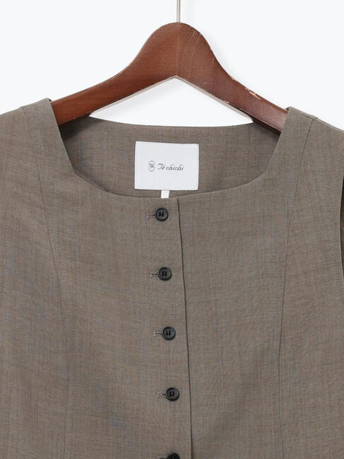 Te chichi「スクエアネックジレ」|ダウンベスト・ベスト|