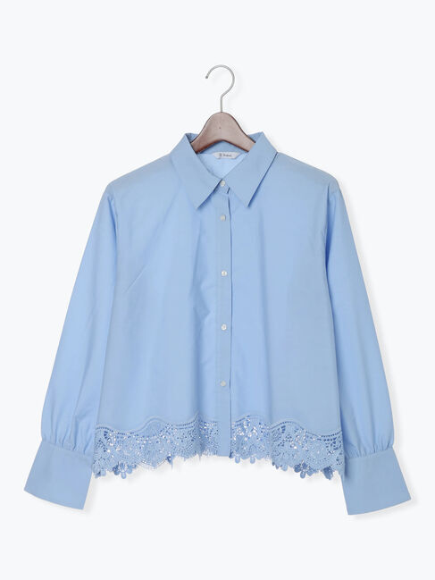 Te chichi「スカラップレースヘムクロップトシャツ」|シャツ・ブラウス|