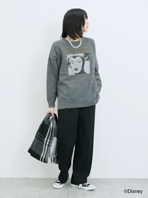 Samansa Mos2 blue「【Disney】ヴィランズ/ニット」|ニット・セーター|