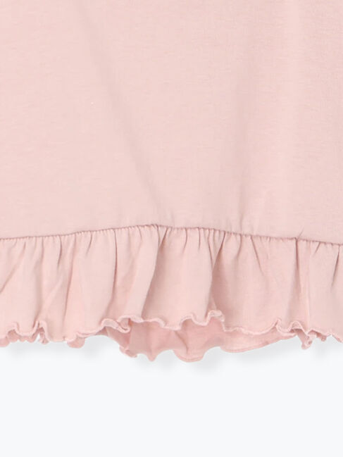 Samansa Mos2 Lagom「イヌさがら刺繍裾フリルロンT」|Tシャツ・カットソー|