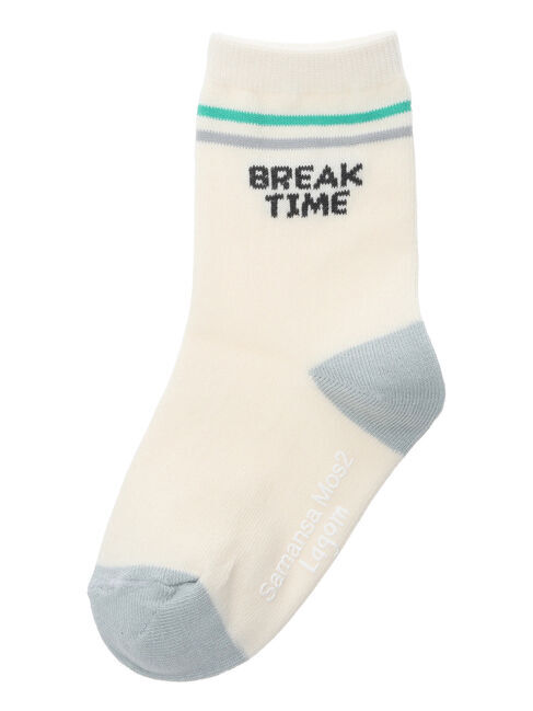 Samansa Mos2 Lagom「ロゴ入りソックス」|ソックス|オフホワイト
