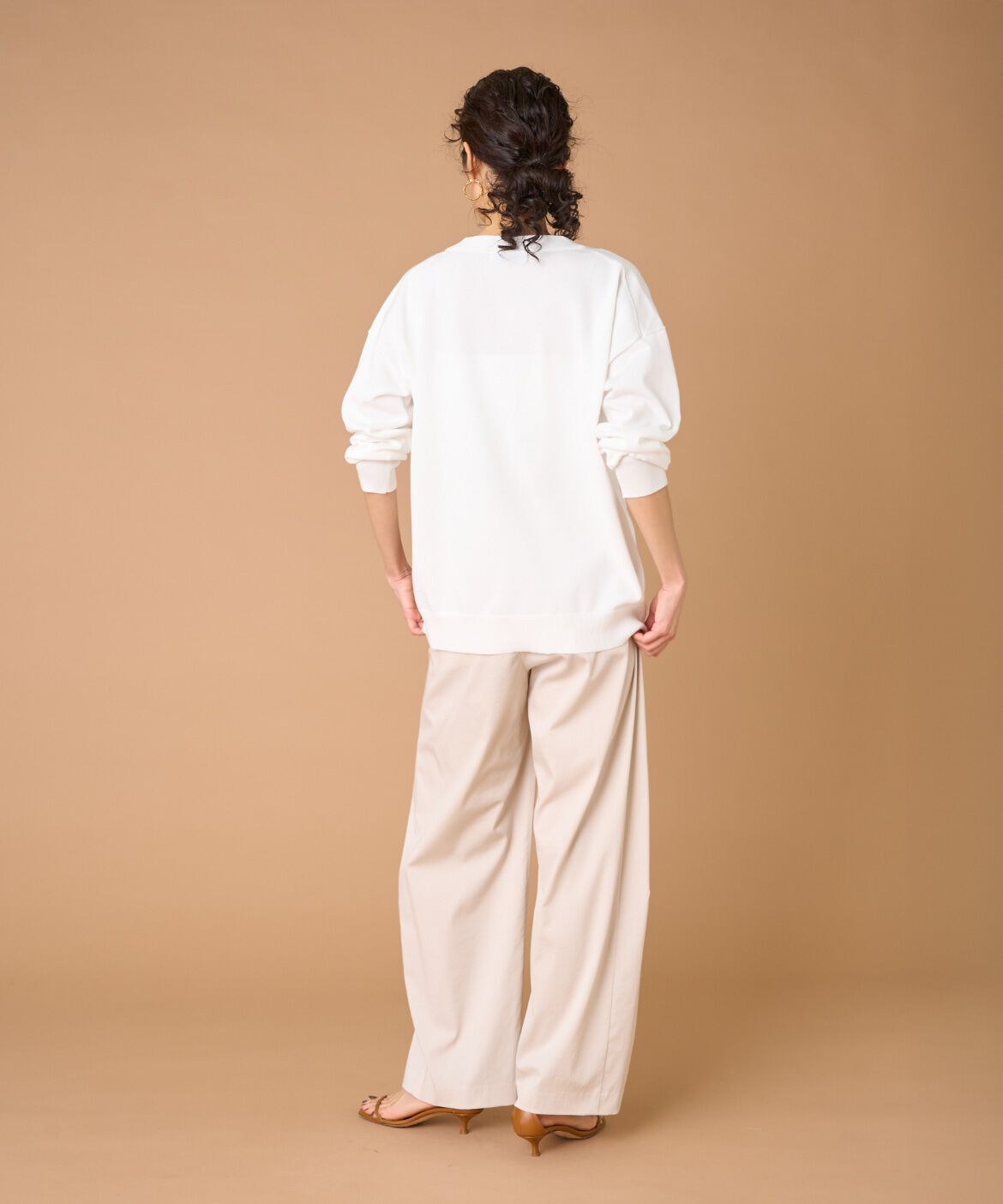 INED「《大きいサイズ》Vネックカーディガン」|カーディガン|