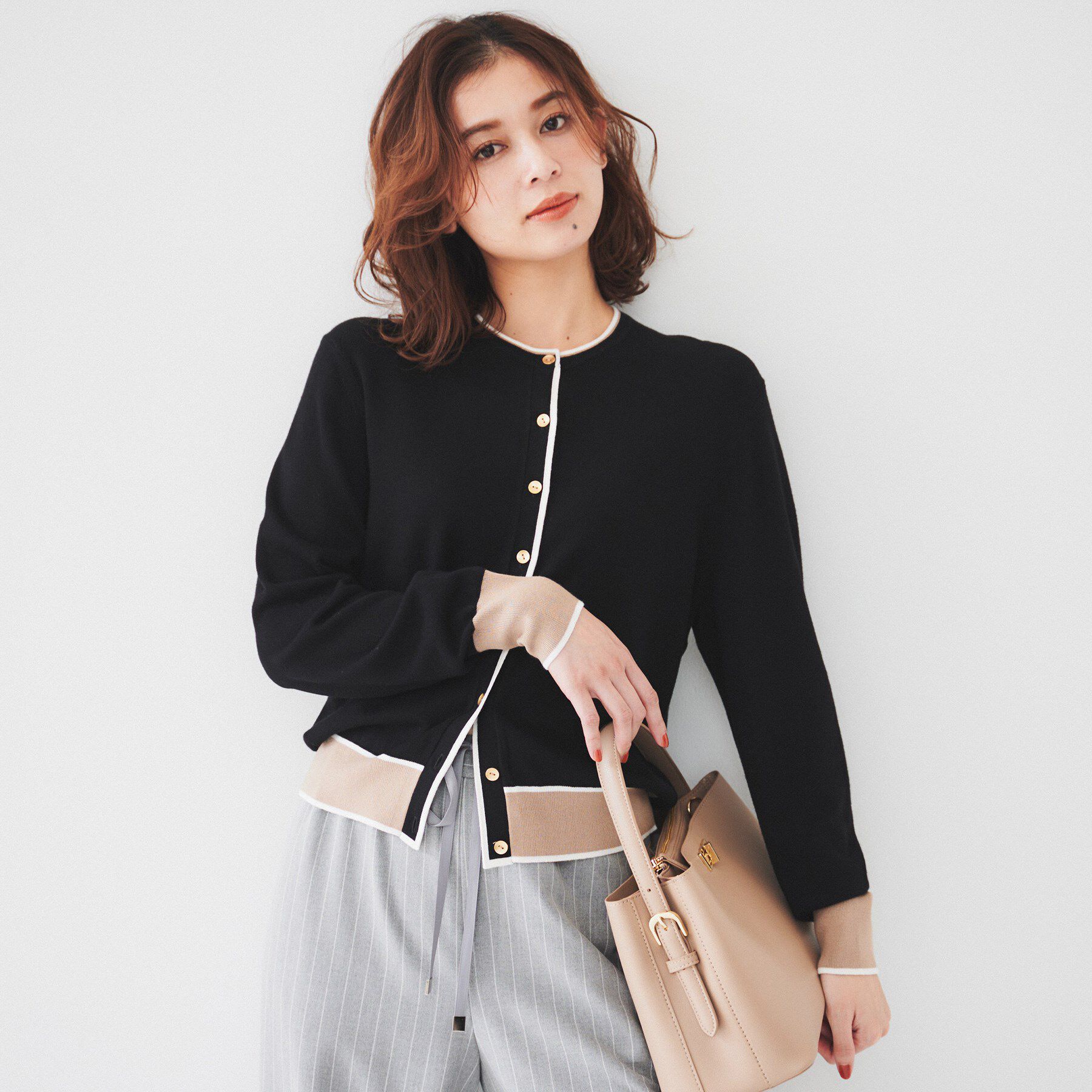 UNTITLED「【アンサンブル可能/6色展開】スパンレーヨン カーディガンニット」|カーディガン|