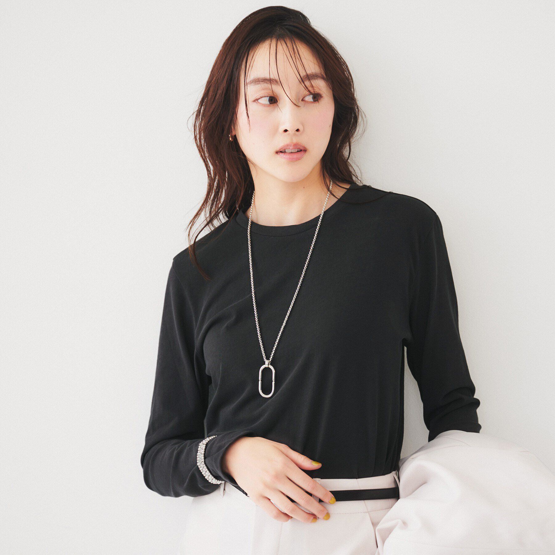 UNTITLED「ドライタッチ ロングスリーブTシャツ」|Tシャツ・カットソー|チャコールグレー(0