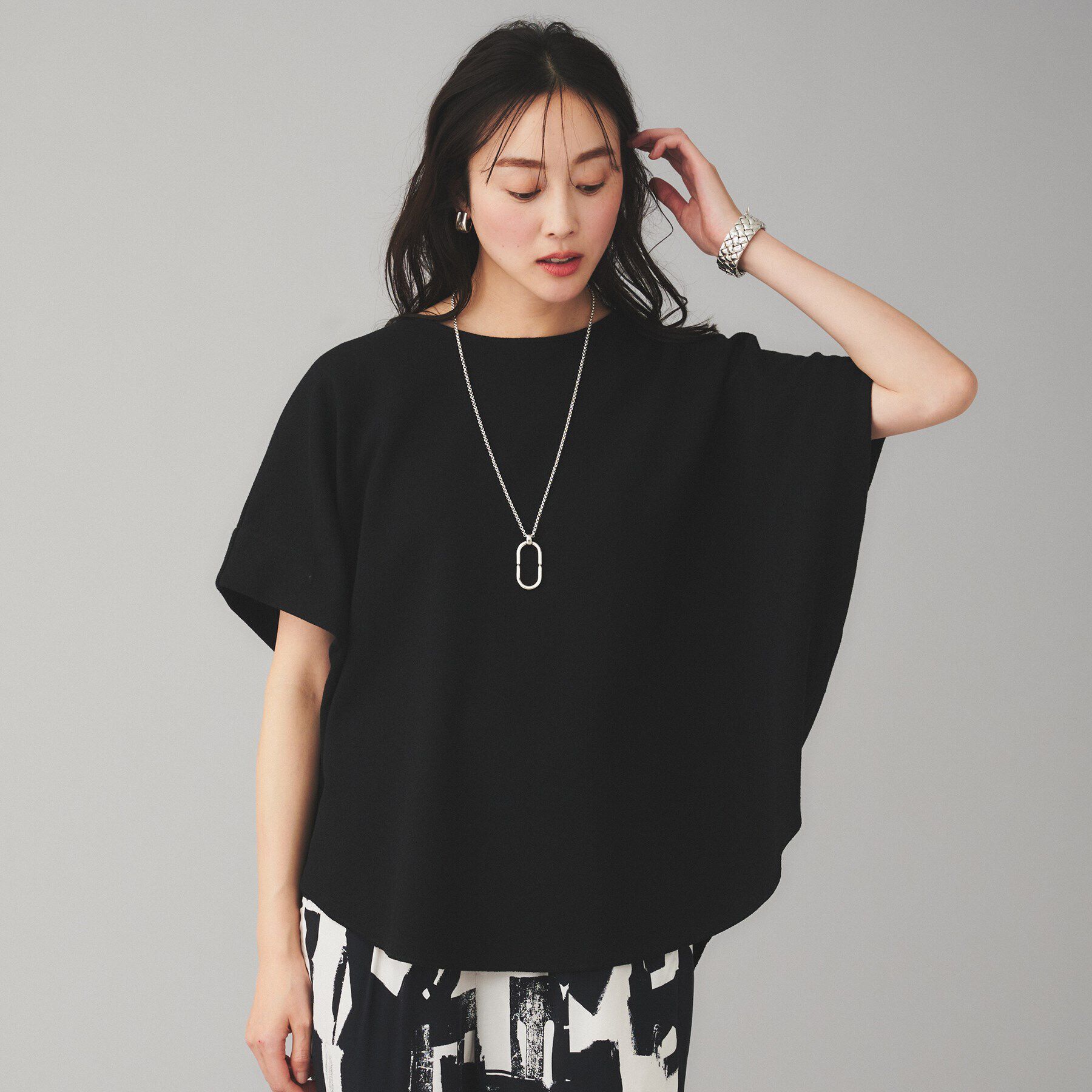 UNTITLED「【Munich】ダブルフェイスブークレータックショルダートップス」|Tシャツ・カットソー|