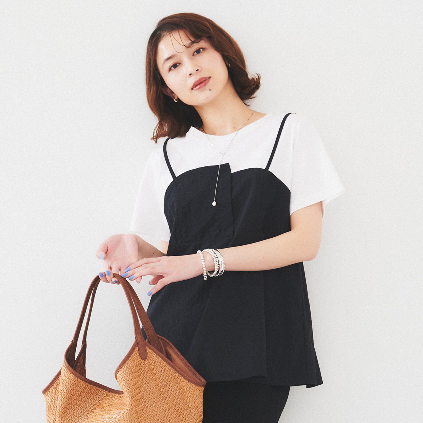 UNTITLED「【洗える/Tシャツ】ビスチェドッキングプルオーバー」|Tシャツ・カットソー|