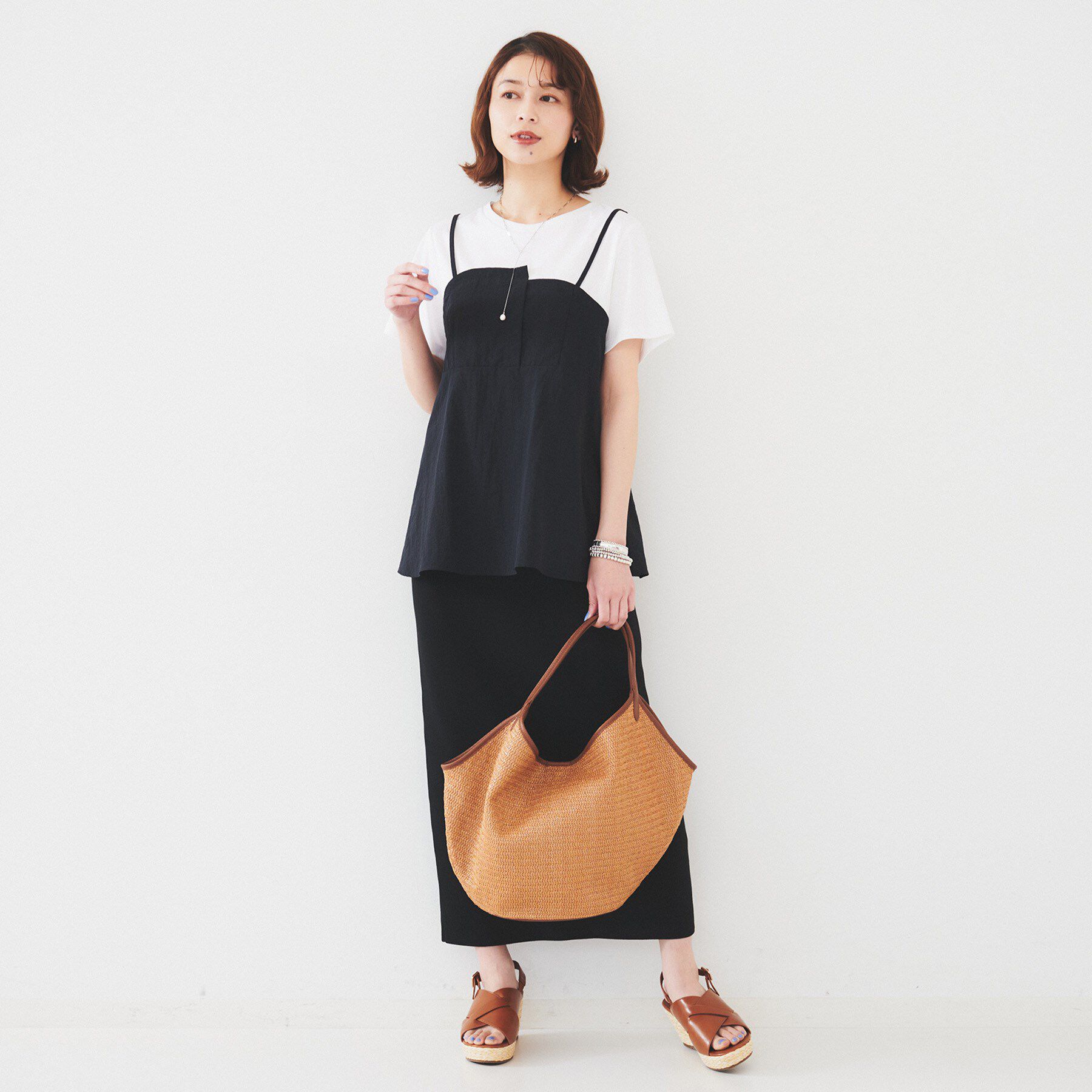 UNTITLED「【洗える/Tシャツ】ビスチェドッキングプルオーバー」|Tシャツ・カットソー|