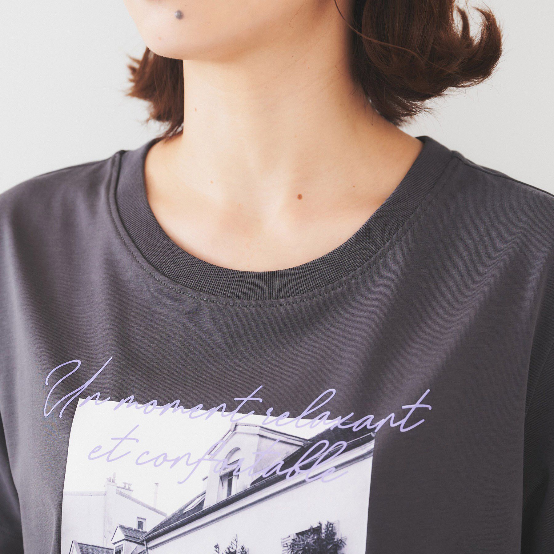 UNTITLED「【洗える/ロゴ】プリントジャージTシャツ」|Tシャツ・カットソー|