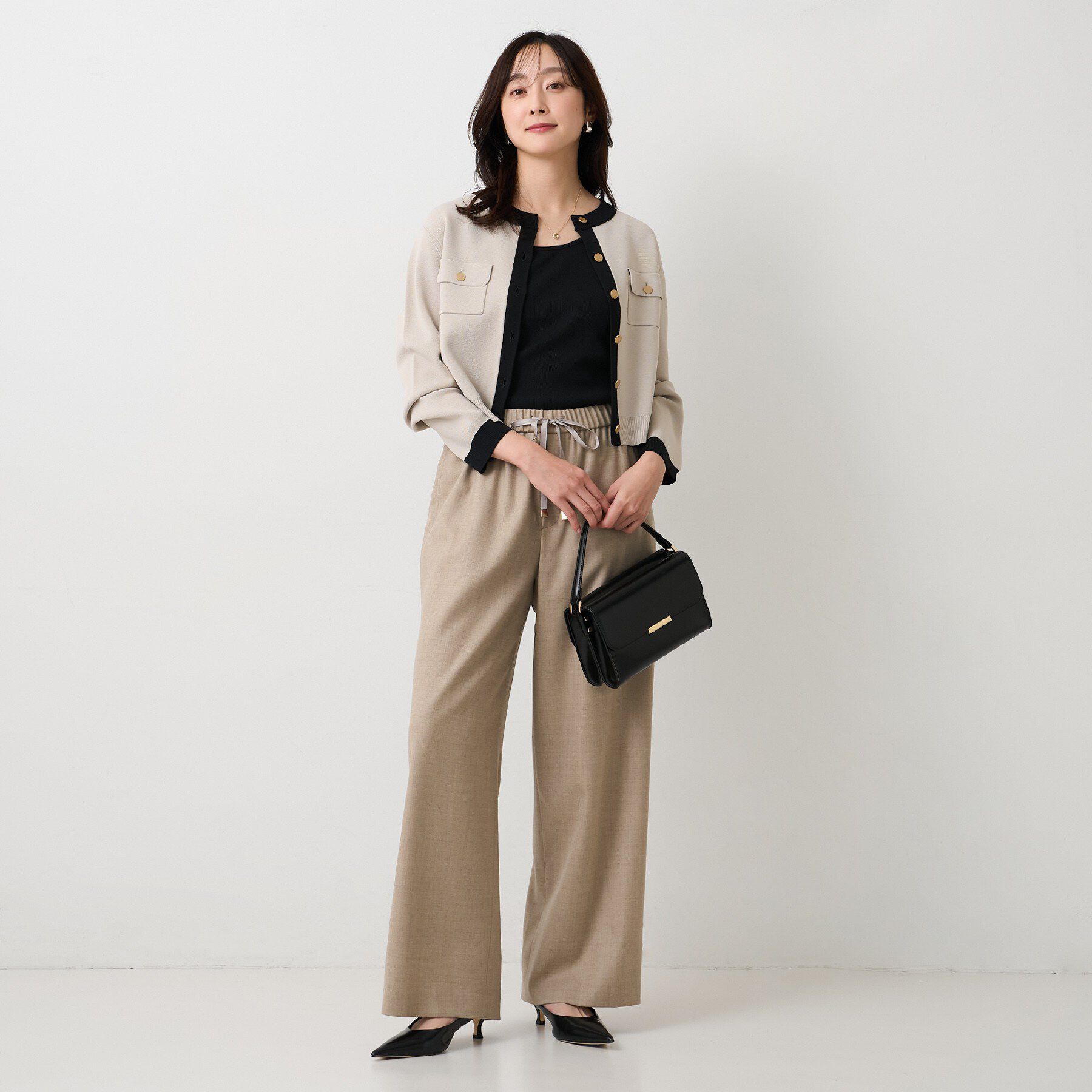 UNTITLED「【洗える/ジャケット風】ミラノリブカーディガン」|カーディガン|