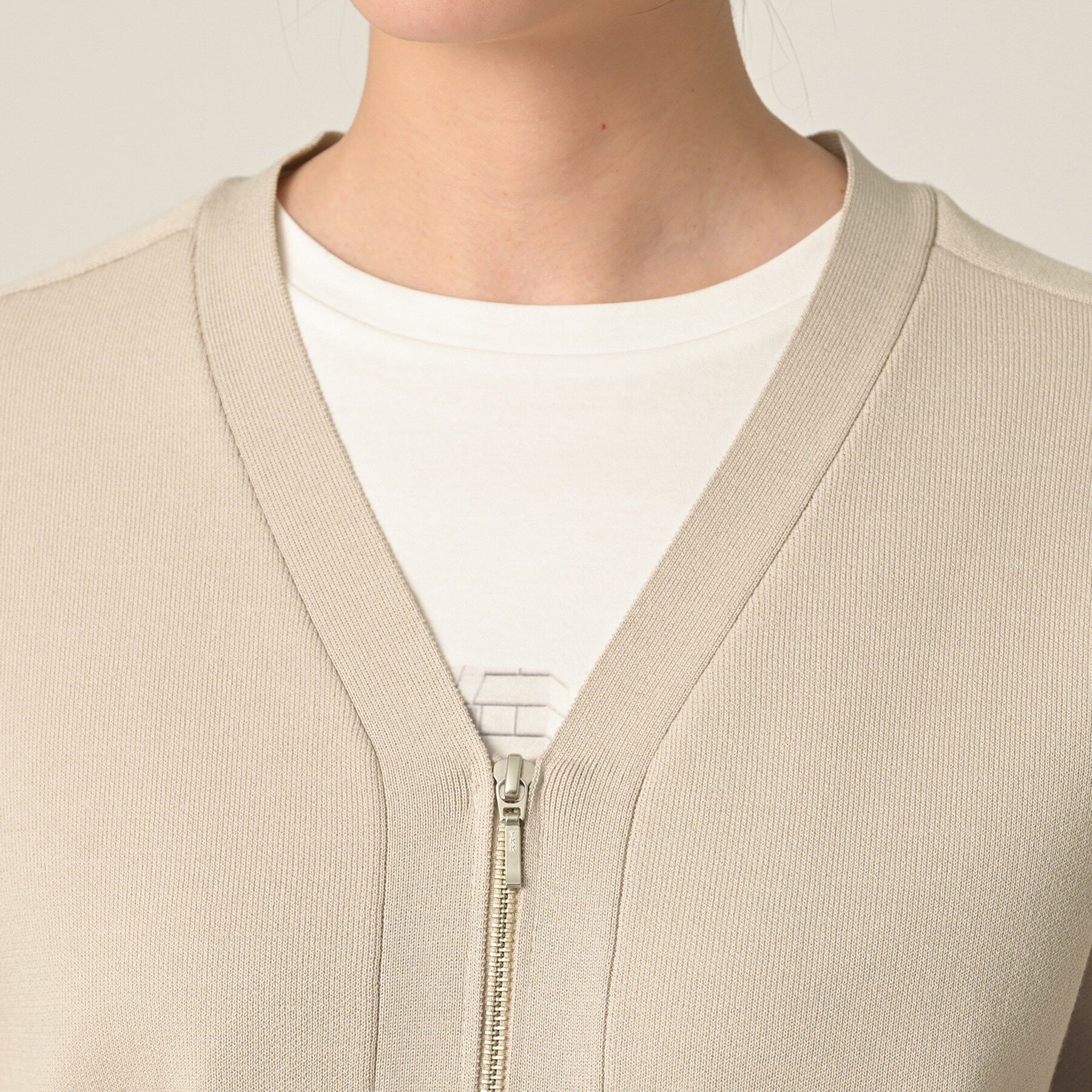 UNTITLED「ジップアップニットカーディガン」|カーディガン|