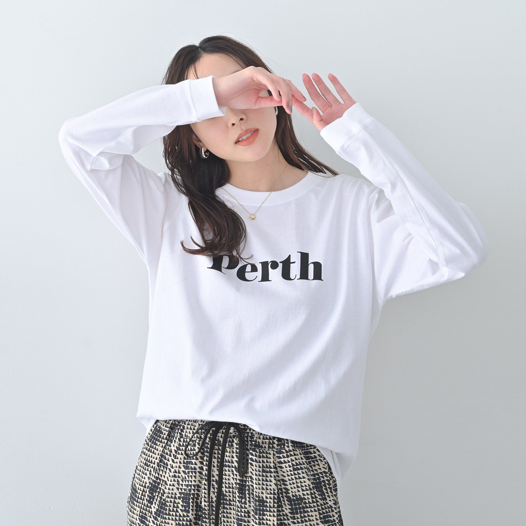 UNTITLED「【Healthy DENIM】PerthロングTシャツ」|Tシャツ・カットソー|ホワイト(001)