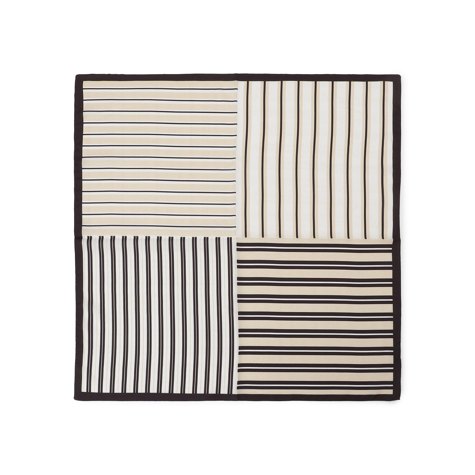 COUP DE CHANCE「【ストライプ柄／イタリア製】スカーフ」|ストール|ブラック(319)