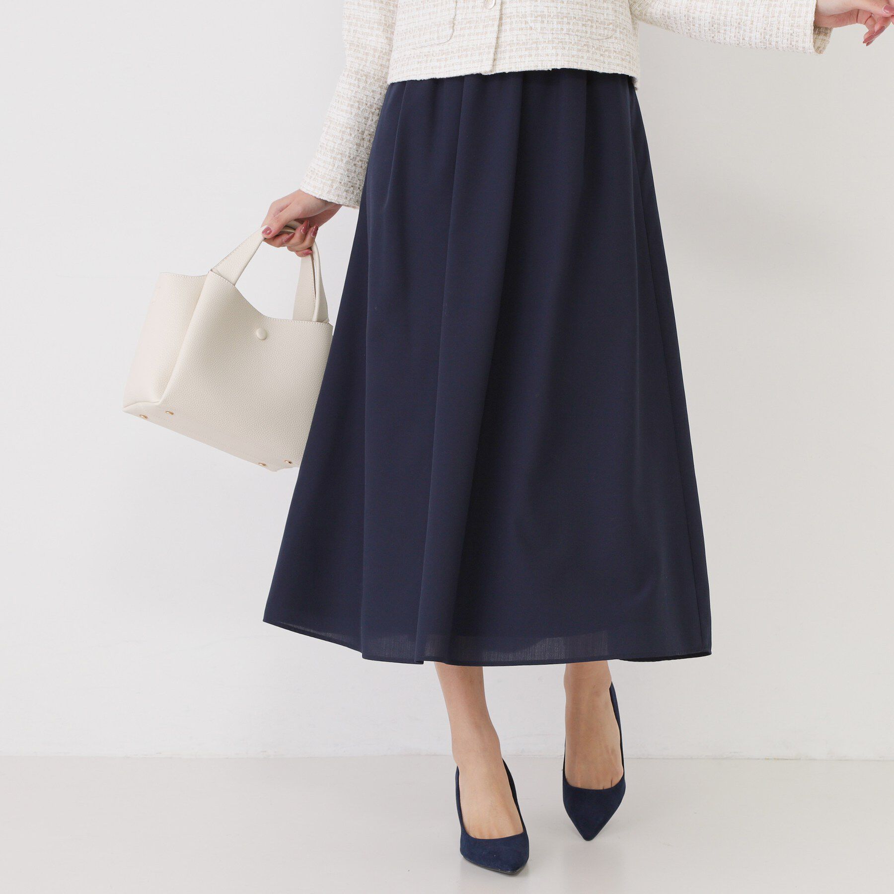 COUP DE CHANCE「【手洗い可／ウエストゴム】エアリーなフレアースカート」|スカート|