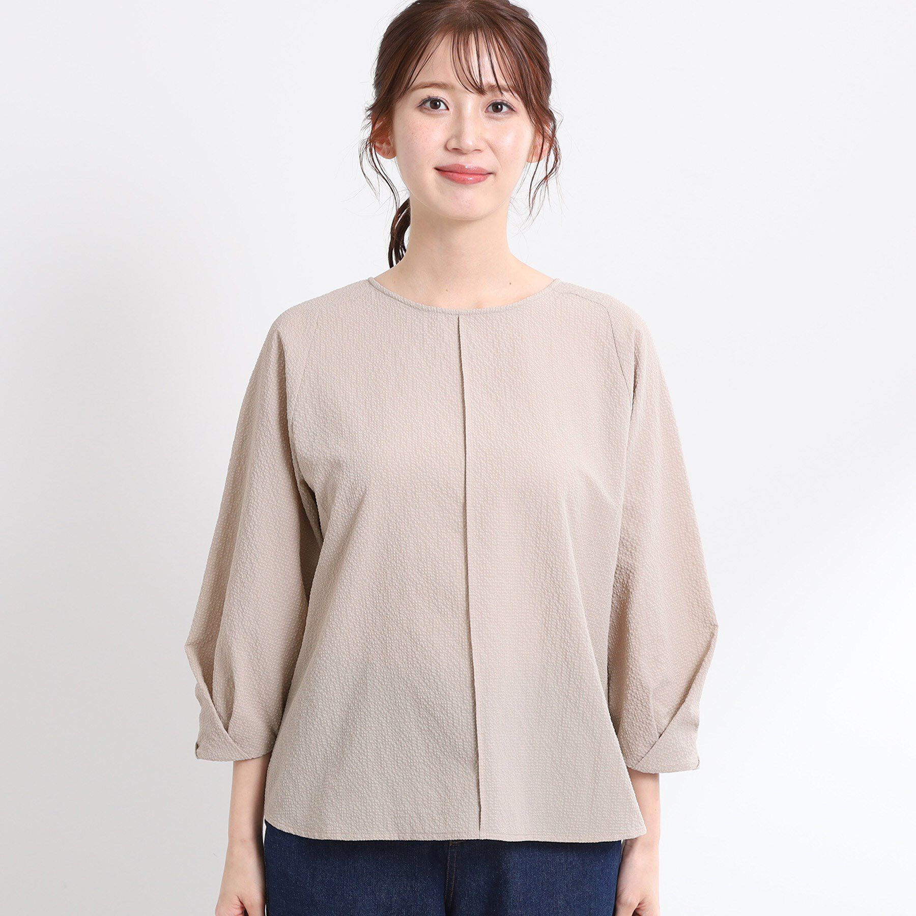 Reflect「【夏SALE／E‐QUALITY／手洗い可】デザインスリーブブラウス」|シャツ・ブラウス|