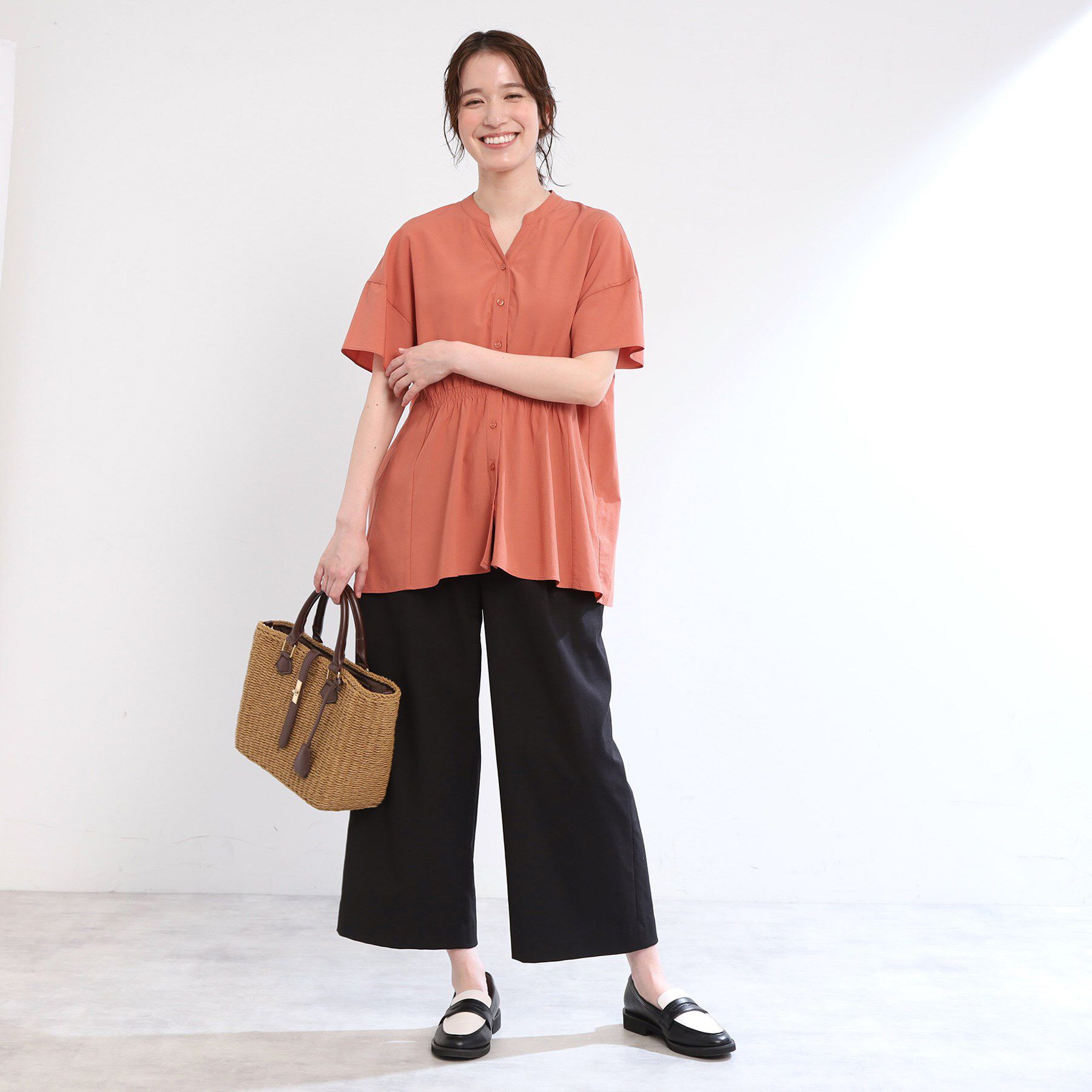 Reflect「【手洗い可】スキッパーブラウス」|シャツ・ブラウス|