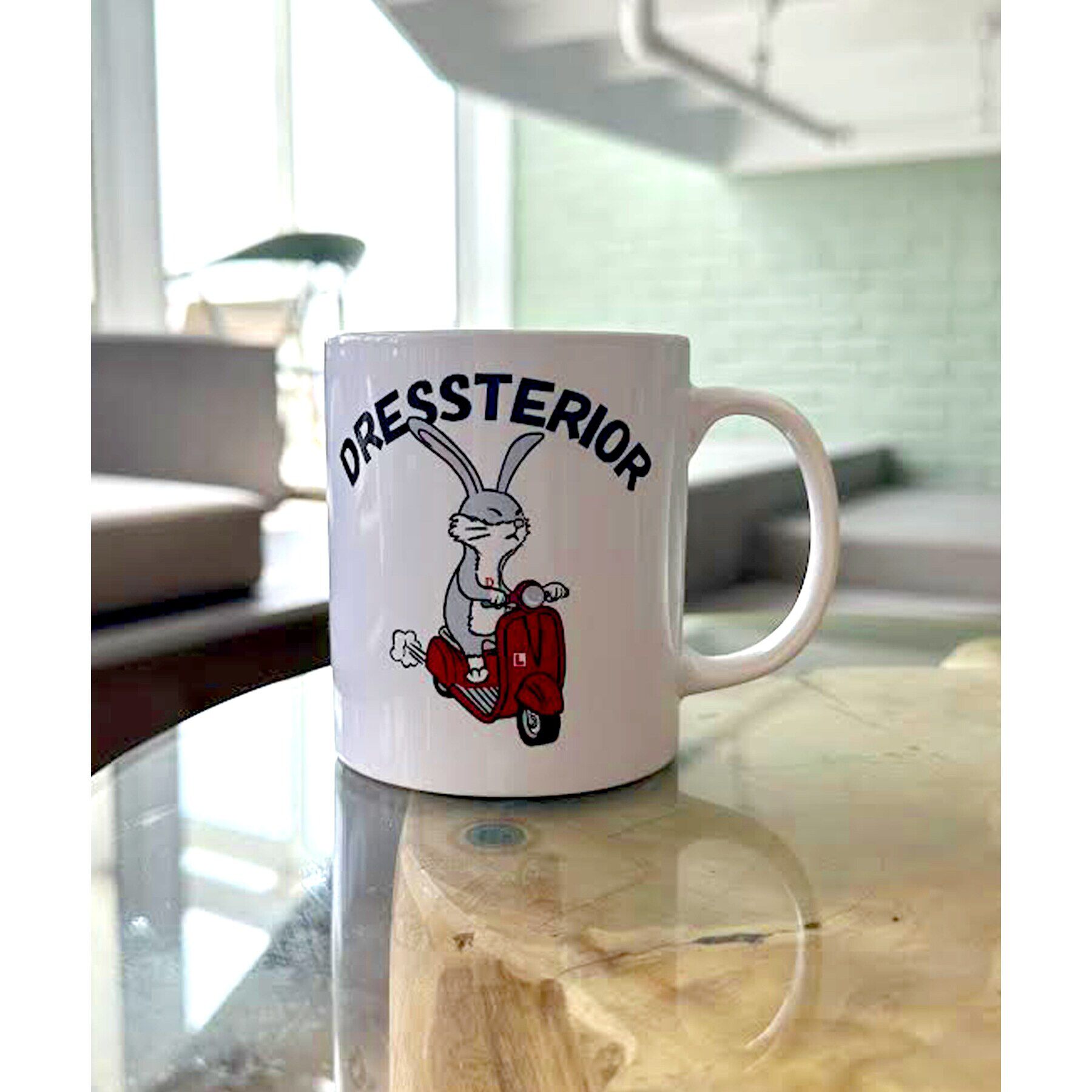 DRESSTERIOR「モッズスクーターラビット マグカップ」|グラス・マグカップ|ホワイト(001)